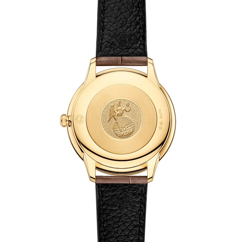 De Ville Prestige 30mm 18ct Yellow Gold Diamond Dial Strap Watch - Image 3