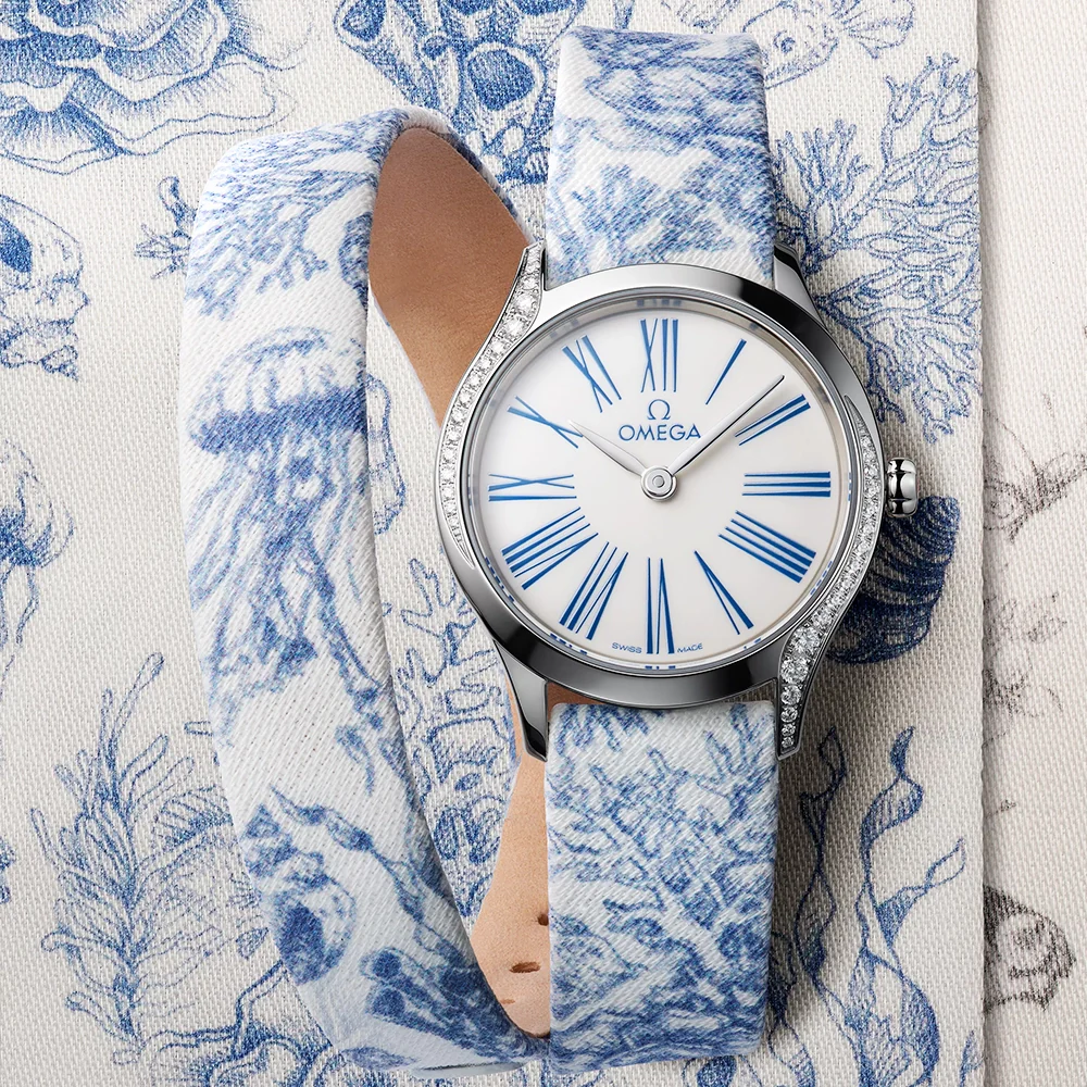 De Ville Tresor Mini 26mm Toile de Jouy Diamond Set Ladies Watch - Image 2