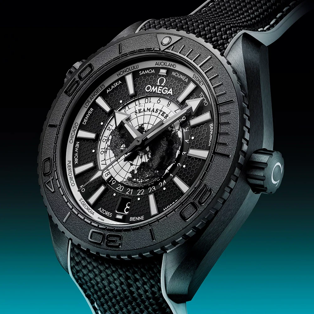 Seamaster Planet Ocean Worldtimer 600m Black Ceramic Watch - Image 3
