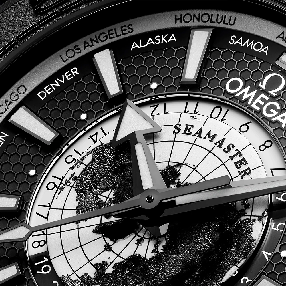 Seamaster Planet Ocean Worldtimer 600m Black Ceramic Watch - Image 4
