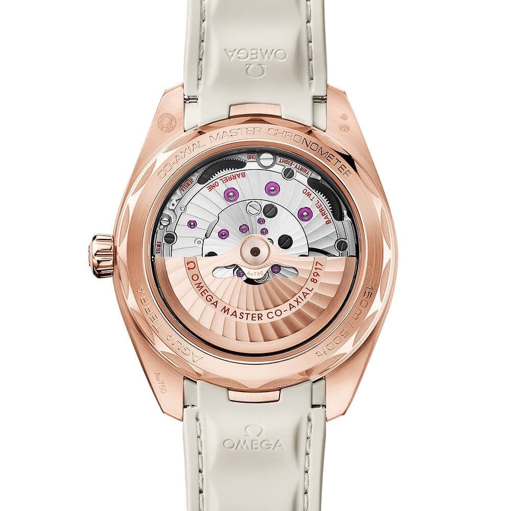Seamaster Aqua Terra Small Seconds 41mm 18ct Sedna Gold Silver Dial Watch - Image 6