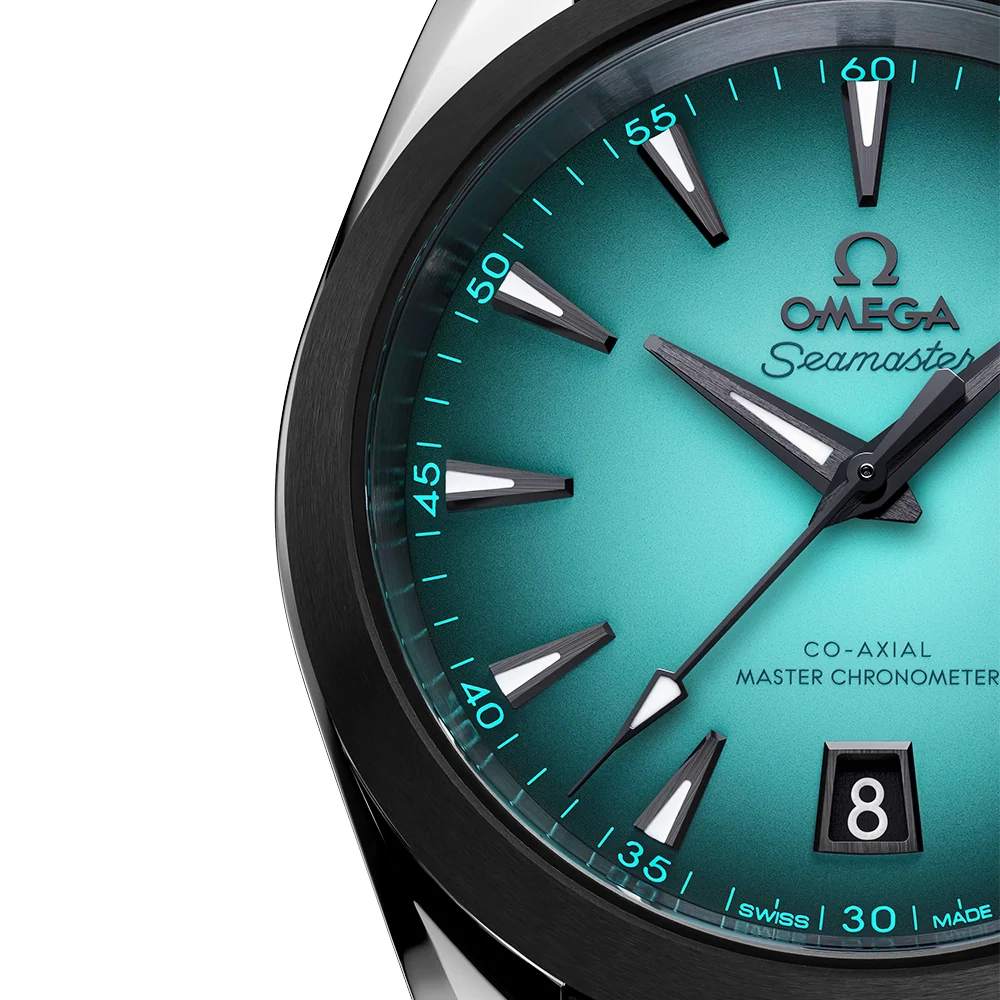 Seamaster Aqua Terra 38mm Turquoise Gradient Dial Rubber Strap Watch - Image 3