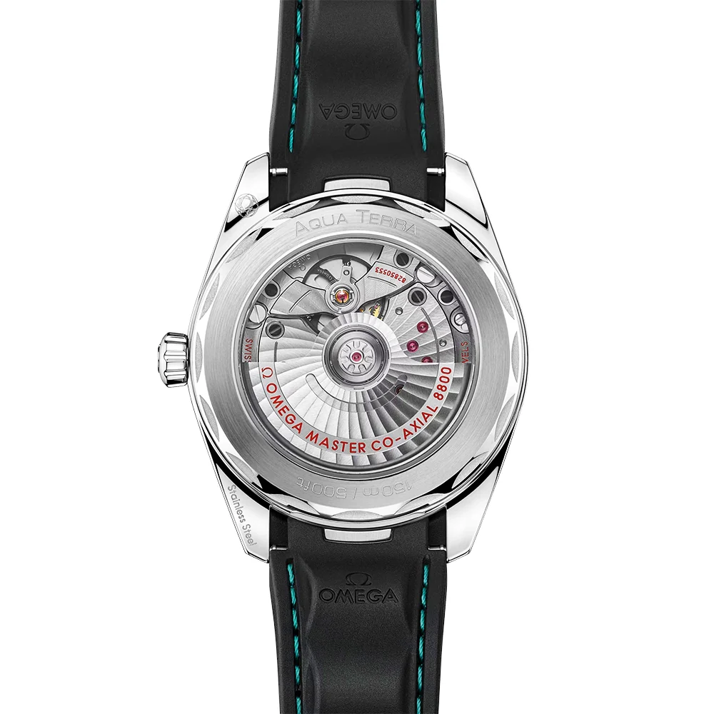 Seamaster Aqua Terra 38mm Turquoise Gradient Dial Rubber Strap Watch - Image 6