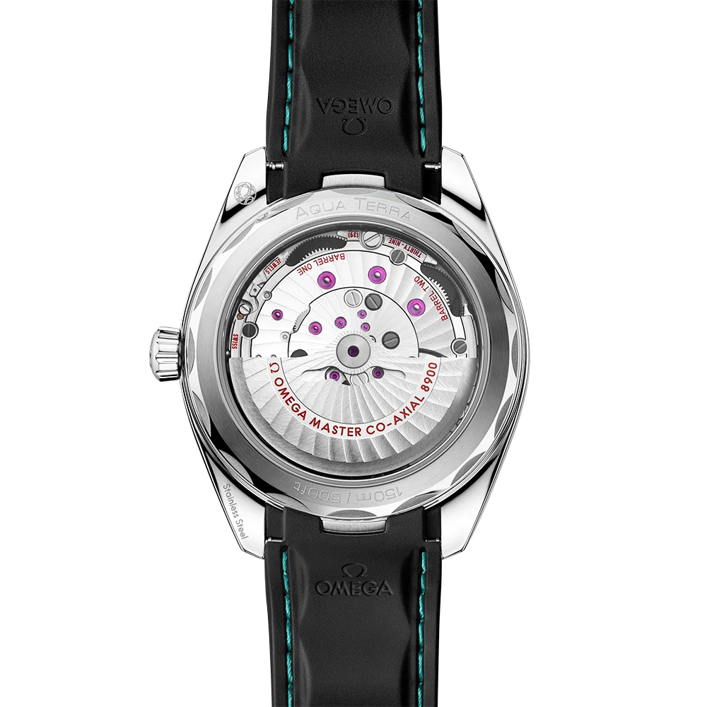 Seamaster Aqua Terra 41mm Turquoise Gradient Dial Rubber Strap Watch - Image 5