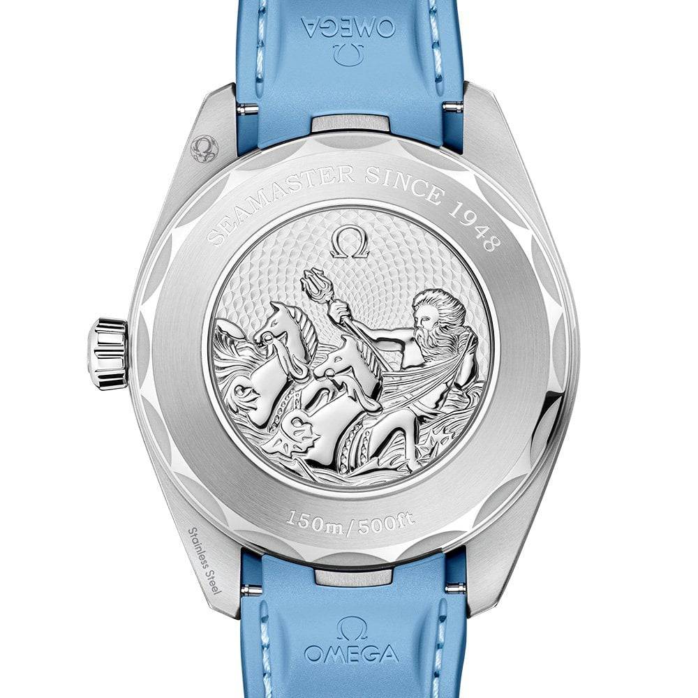 Seamaster Aqua Terra GMT Worldtimer 43mm Summer Blue Dial Strap Watch - Image 5