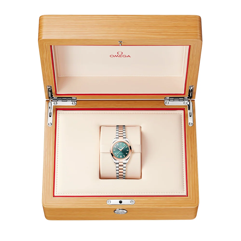 Seamaster Aqua Terra 30mm Two-Tone Green Sunray Dial Watch - Image 2