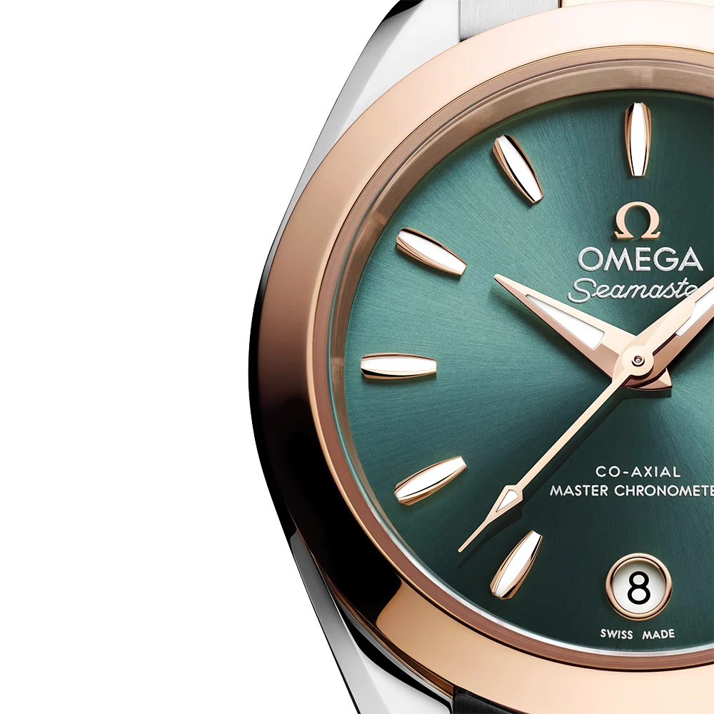 Seamaster Aqua Terra 30mm Two-Tone Green Sunray Dial Watch - Image 5