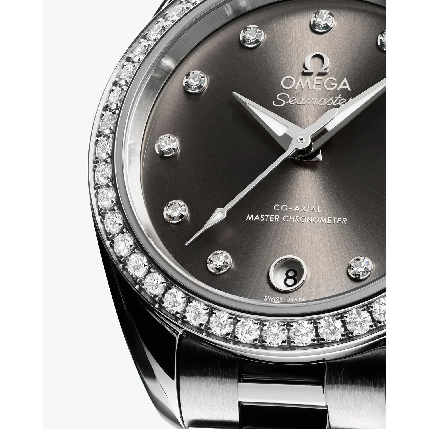 Seamaster Aqua Terra 30mm Grey Dial Diamond Set Watch - Image 3