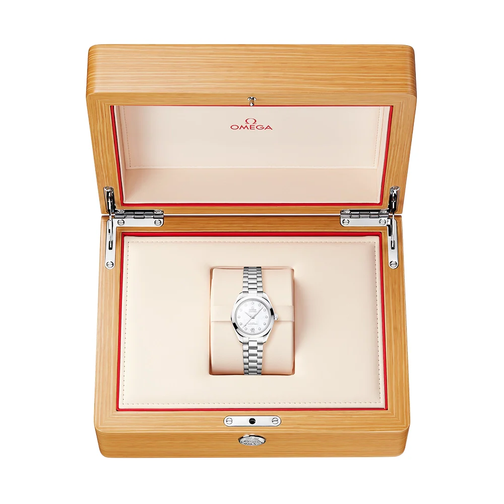 Seamaster Aqua Terra 30mm White Mother of Pearl Diamond Dial Watch - Image 2