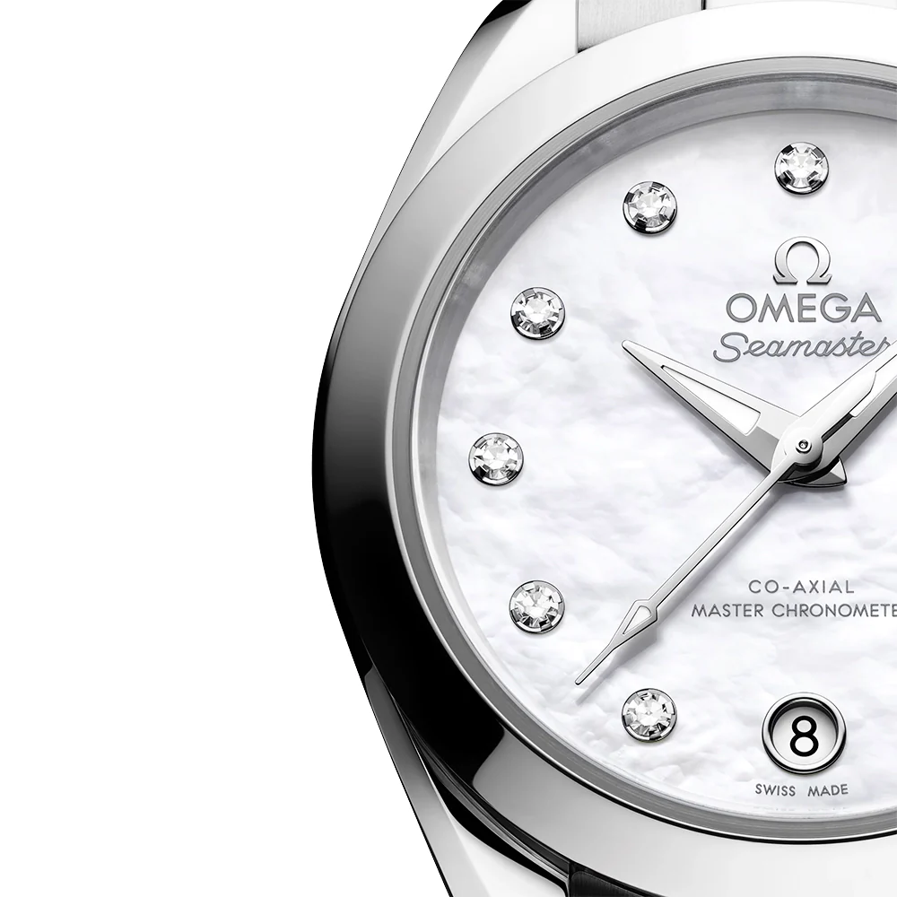 Seamaster Aqua Terra 30mm White Mother of Pearl Diamond Dial Watch - Image 3