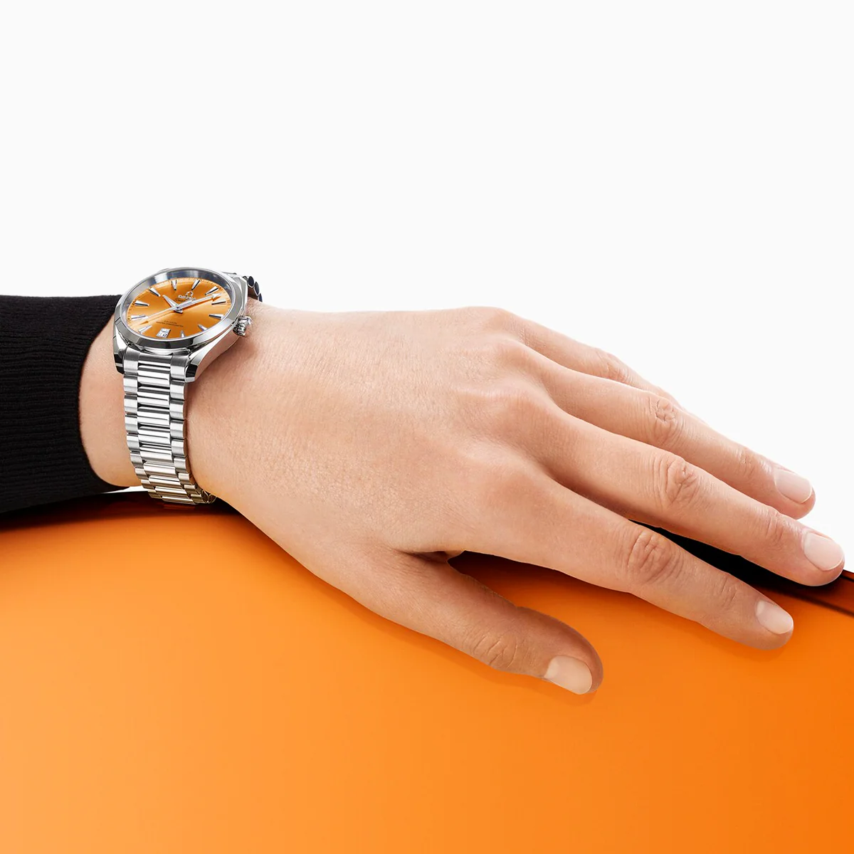 Seamaster Aqua Terra Shades 38mm Saffron Orange Dial Bracelet Watch - Image 4