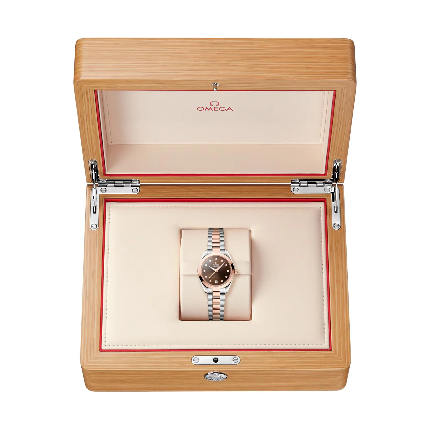 Seamaster Aqua Terra 30mm Two Tone Brown Diamond Dial Watch - Image 2