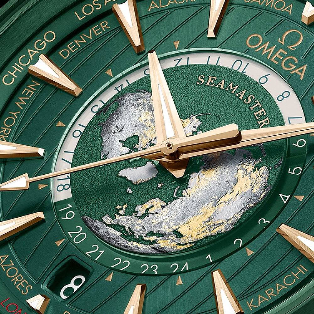 Seamaster Aqua Terra GMT Worldtimer 43mm Green Dial Men's Watch - Image 3