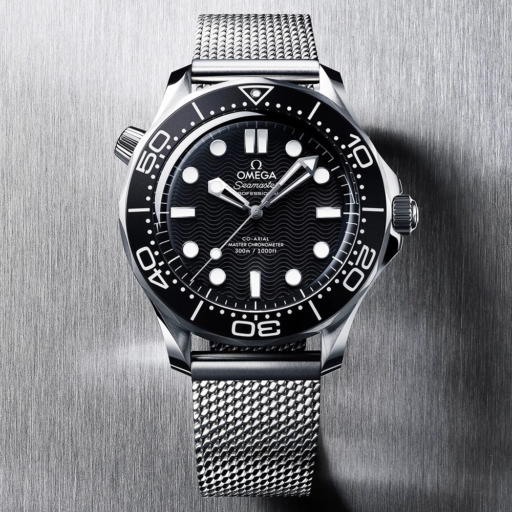 Seamaster Diver 300m 42mm Black Dial Mens Mesh Bracelet Watch - Image 4