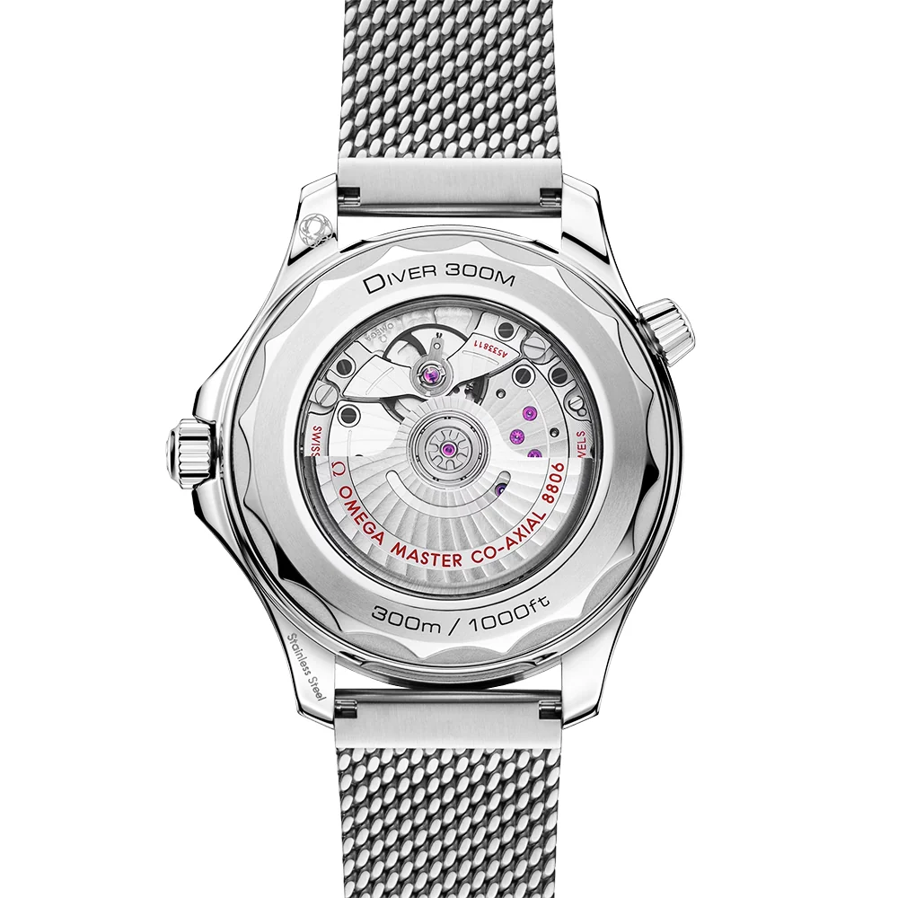 Seamaster Diver 300m 42mm Black Dial Mens Mesh Bracelet Watch - Image 6