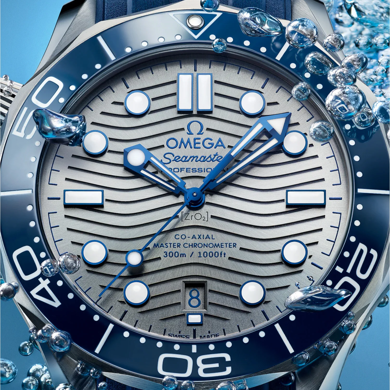 Seamaster Diver 300m 42mm Grey Dial & Rubber Strap Men's Watch - Image 3