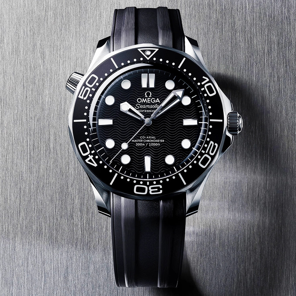Seamaster Diver 300m 42mm Black Dial Mens Rubber Strap Watch - Image 4