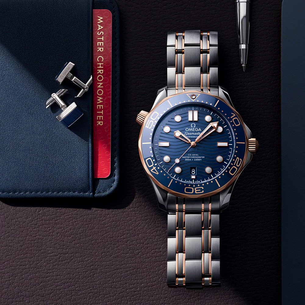 Seamaster Diver 300m 42mm Blue Dial Two-Tone Men's Automatic Watch - Image 3