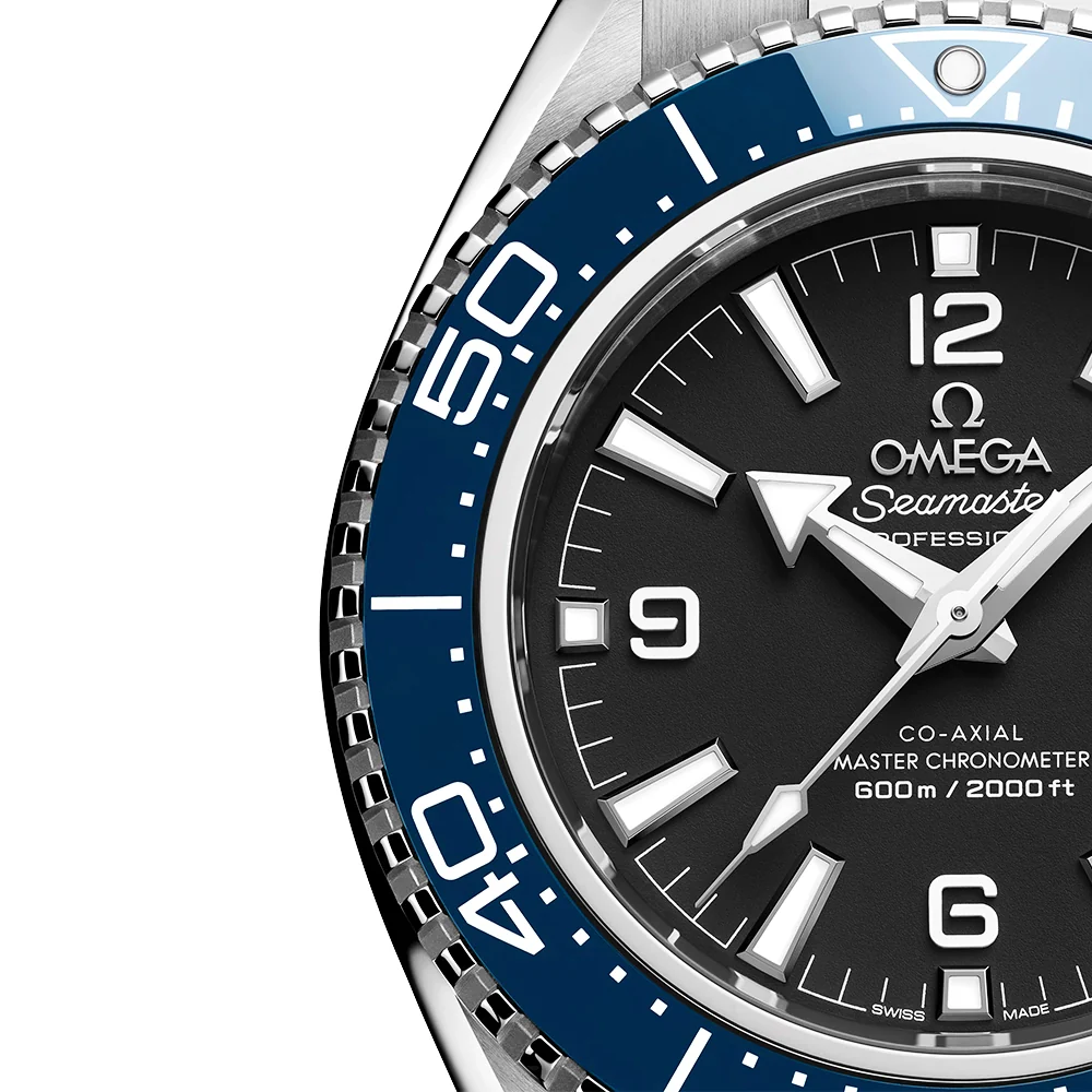 Seamaster Planet Ocean 600m 42mm Black Dial & Blue Bezel Strap Watch - Image 5