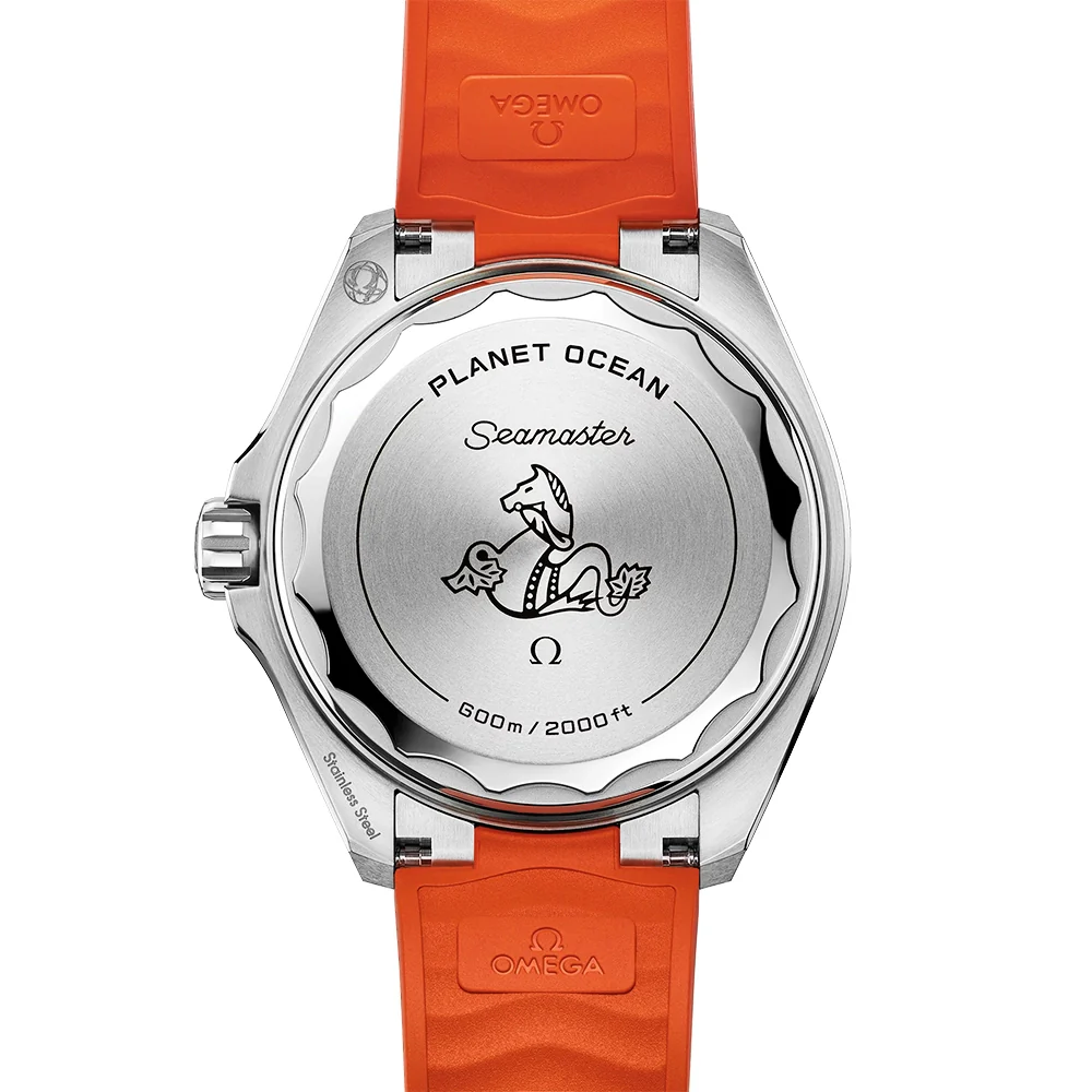 Seamaster Planet Ocean 600m 42mm Black Dial & Orange Bezel Strap Watch - Image 7