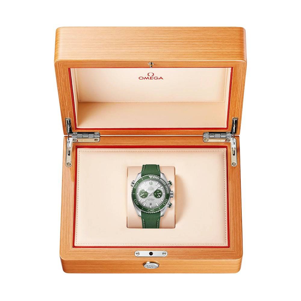 Seamaster Planet Ocean 600m Chronograph Green Dial & Bezel Strap Watch - Image 2