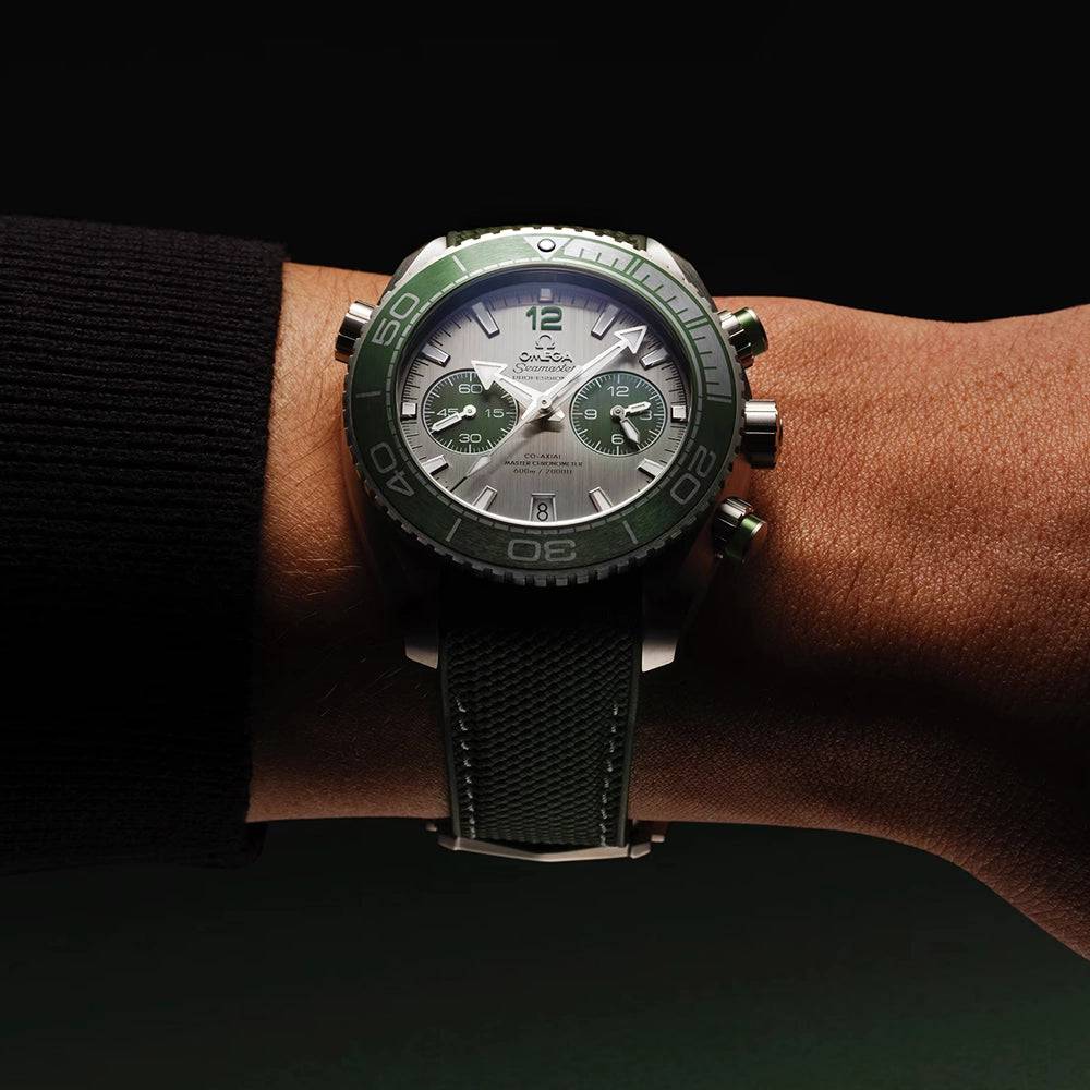 Seamaster Planet Ocean 600m Chronograph Green Dial & Bezel Strap Watch - Image 5