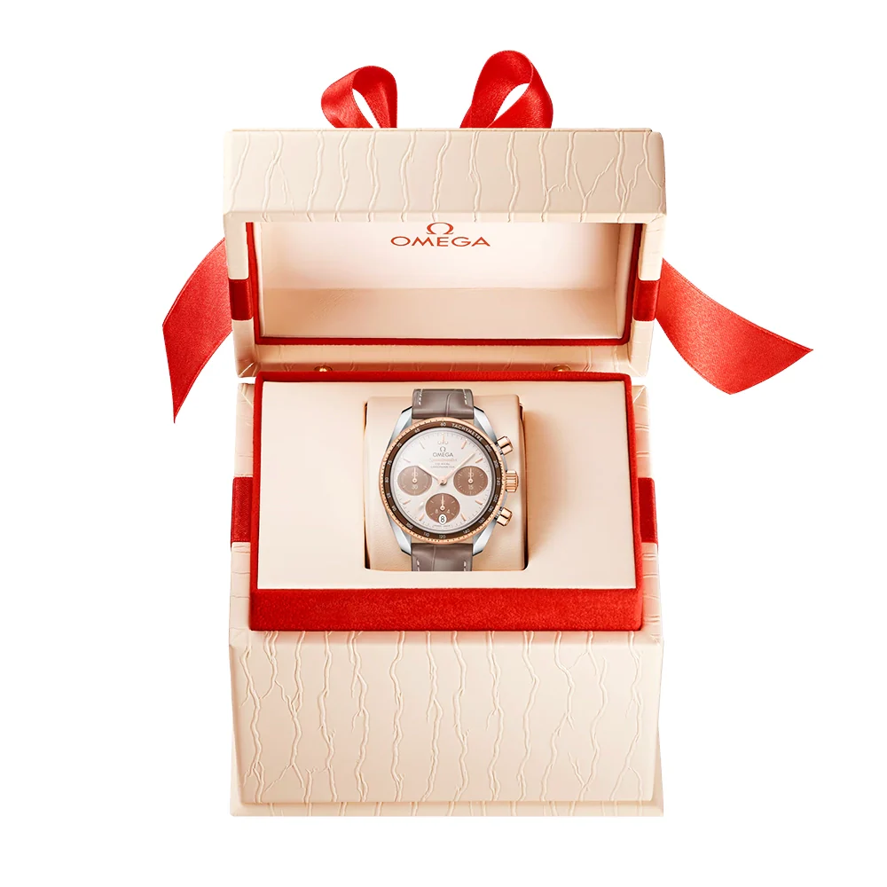 Speedmaster Chronograph 38mm Two-Tone Brown Dial Watch - Image 2