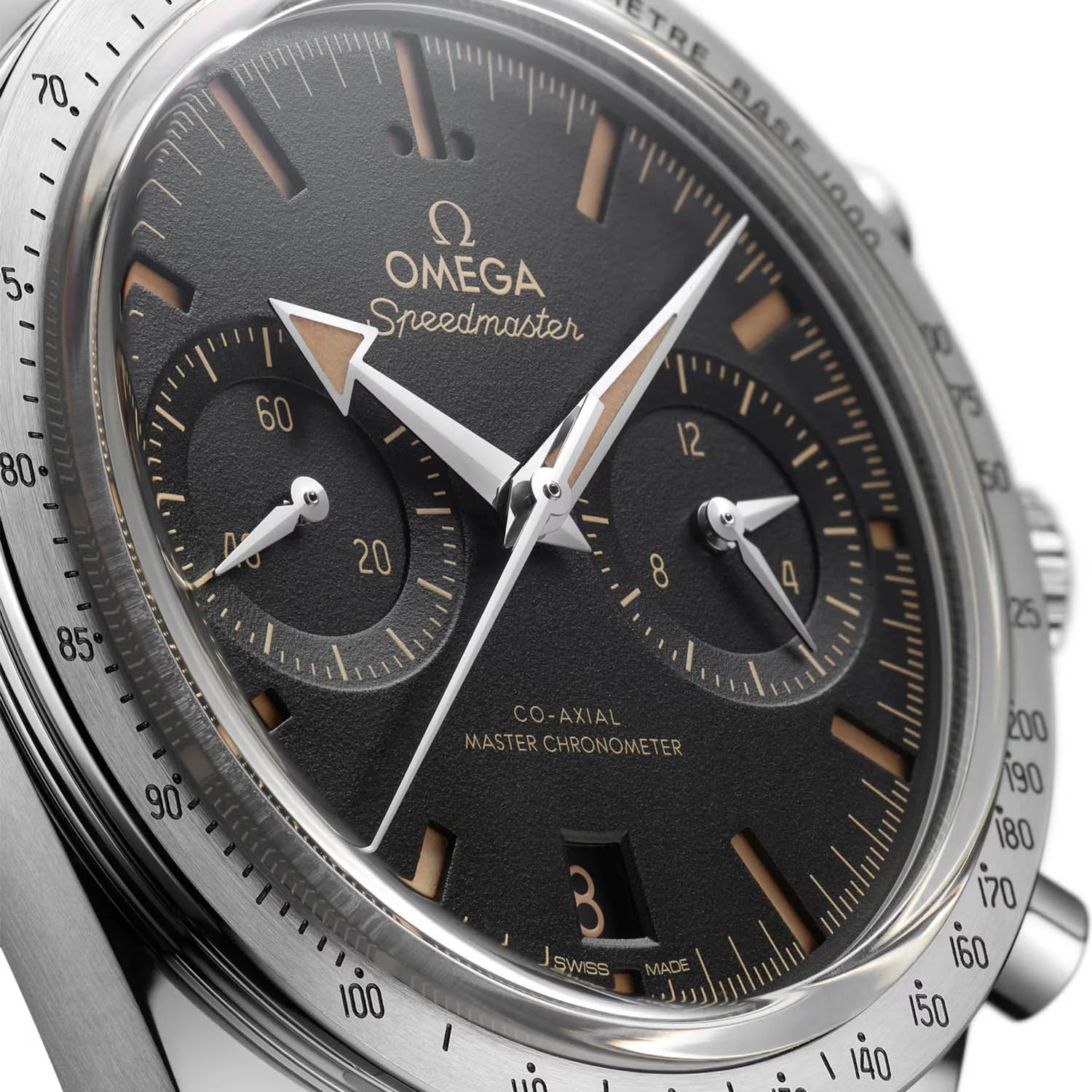 Speedmaster '57 40.5mm Black Dial Chronograph Bracelet Watch - Image 3