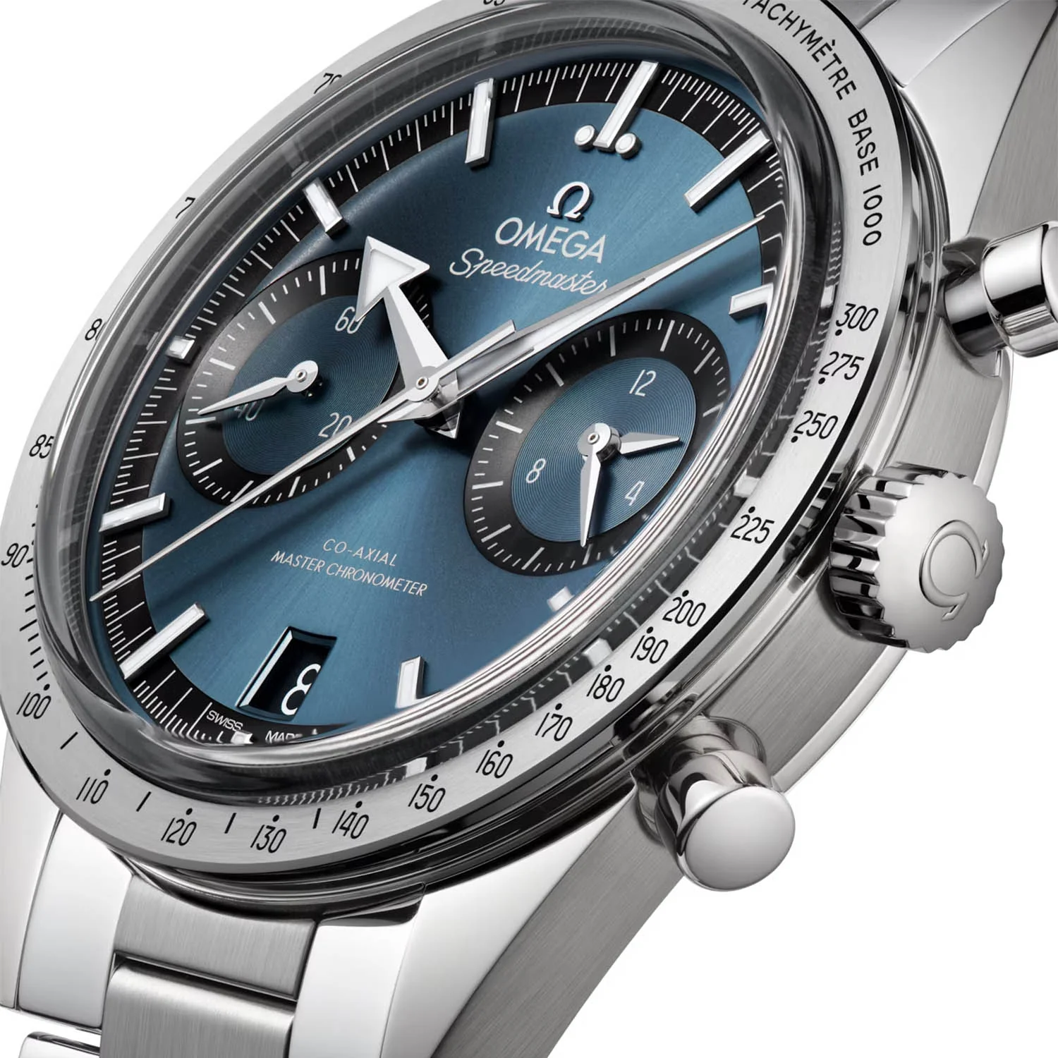 Speedmaster '57 40.5mm Blue Dial Chronograph Bracelet Watch - Image 4