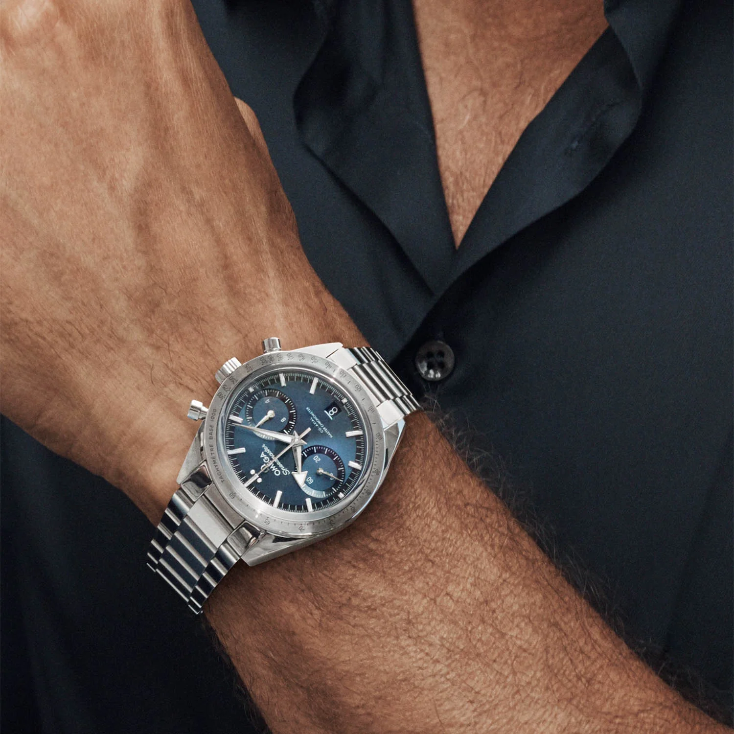 Speedmaster '57 40.5mm Blue Dial Chronograph Bracelet Watch - Image 6