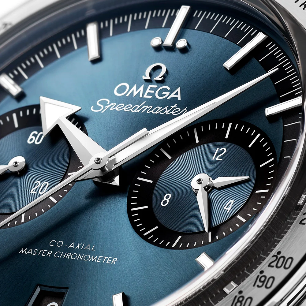 Speedmaster '57 40.5mm Blue Dial Chronograph Strap Watch - Image 3