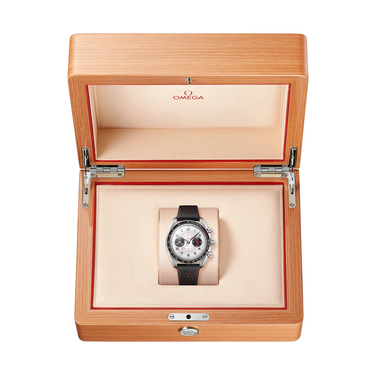 Speedmaster Chronoscope 43mm Silver/Black Dial Chronograph Strap Watch - Image 2