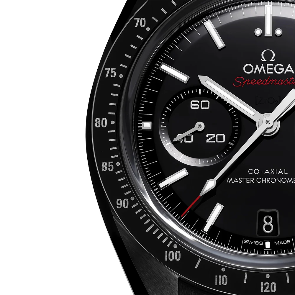 Speedmaster "Dark Side of the Moon" Black Ceramic Rubber Strap Watch - Image 3