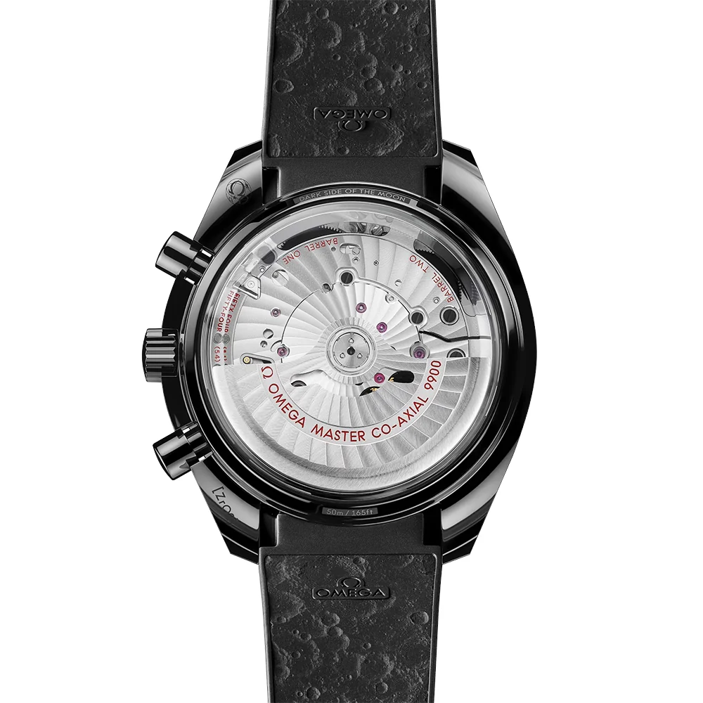 Speedmaster "Dark Side of the Moon" Black Ceramic Rubber Strap Watch - Image 4