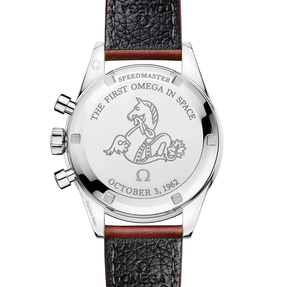 Speedmaster Anniversary Edition First OMEGA In Space Leather Strap Watch - Image 5