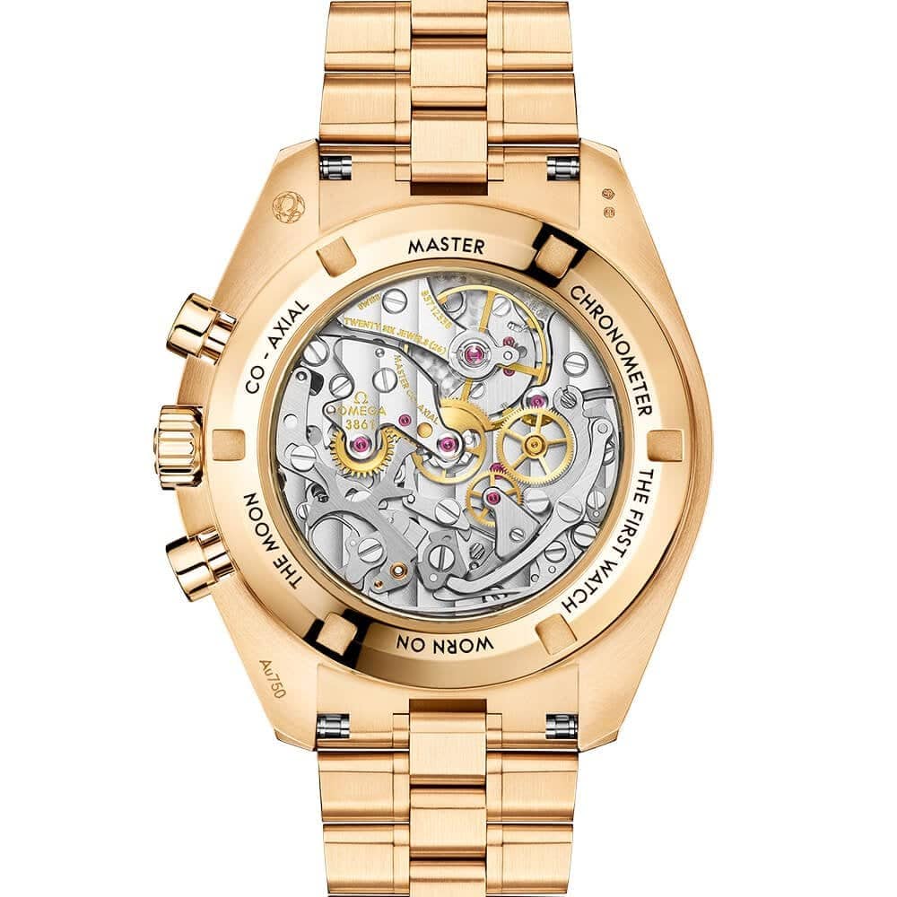 Speedmaster Moonwatch 18ct Moonshine Gold Green Dial Bracelet Watch - Image 7