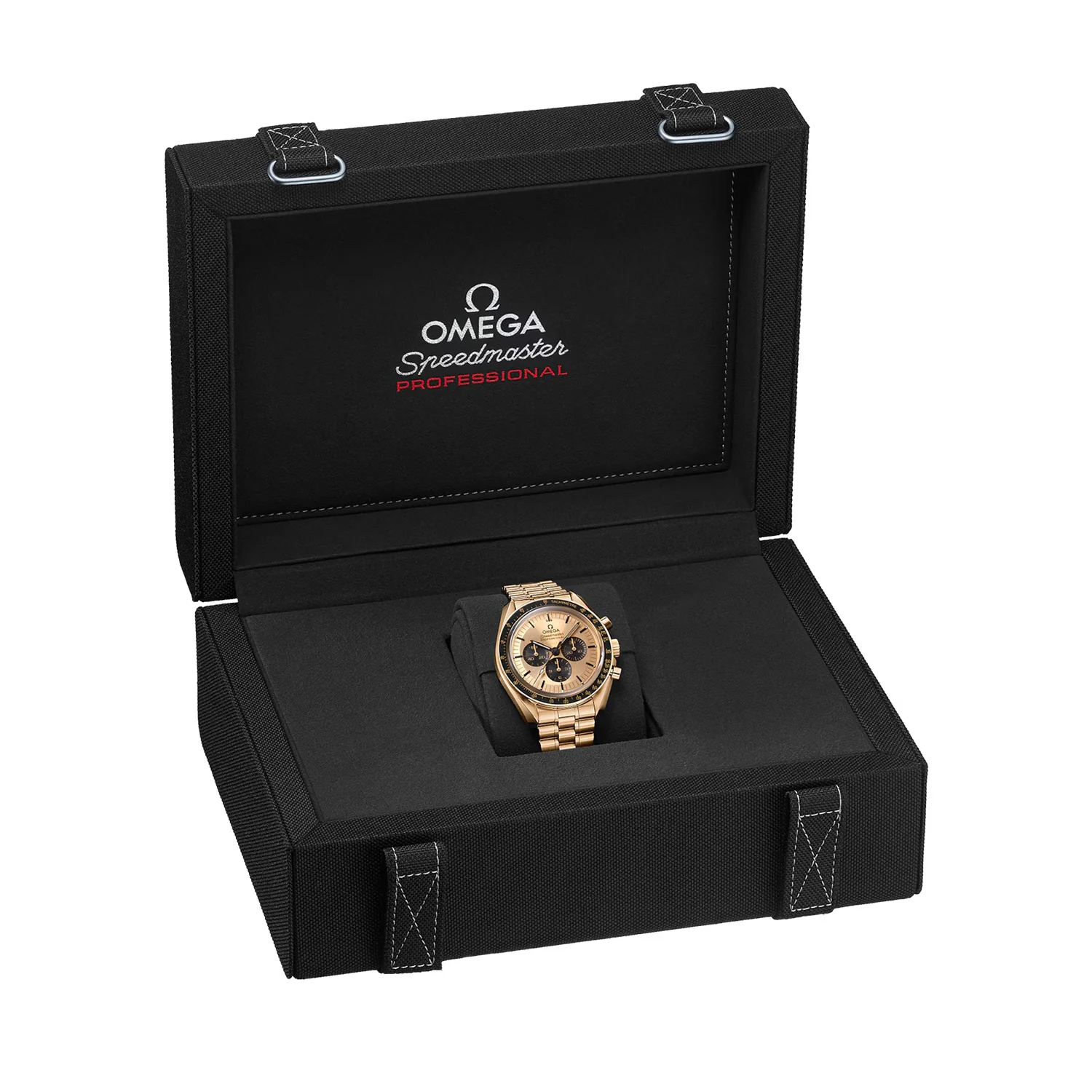 Speedmaster Moonwatch 18ct Moonshine Gold Dial Bracelet Watch - Image 2