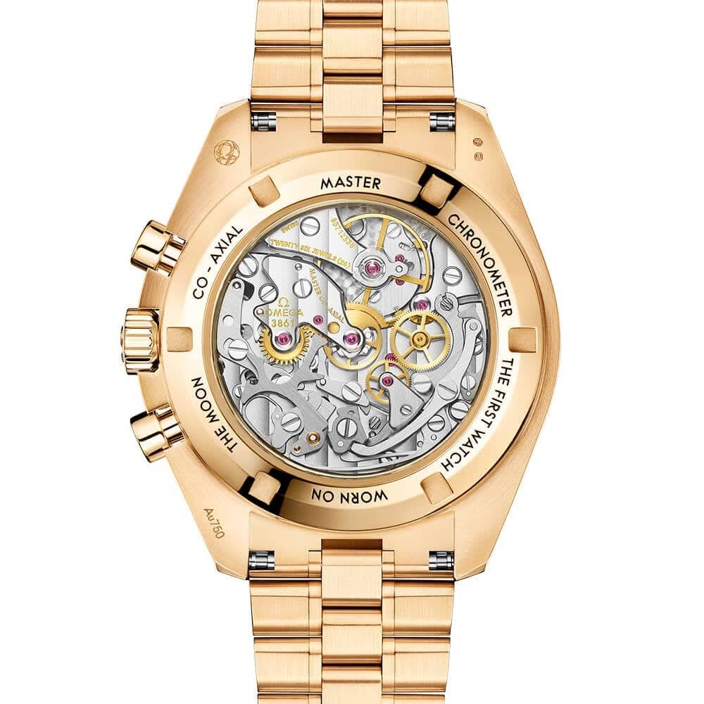 Speedmaster Moonwatch 18ct Moonshine Gold Dial Bracelet Watch - Image 7