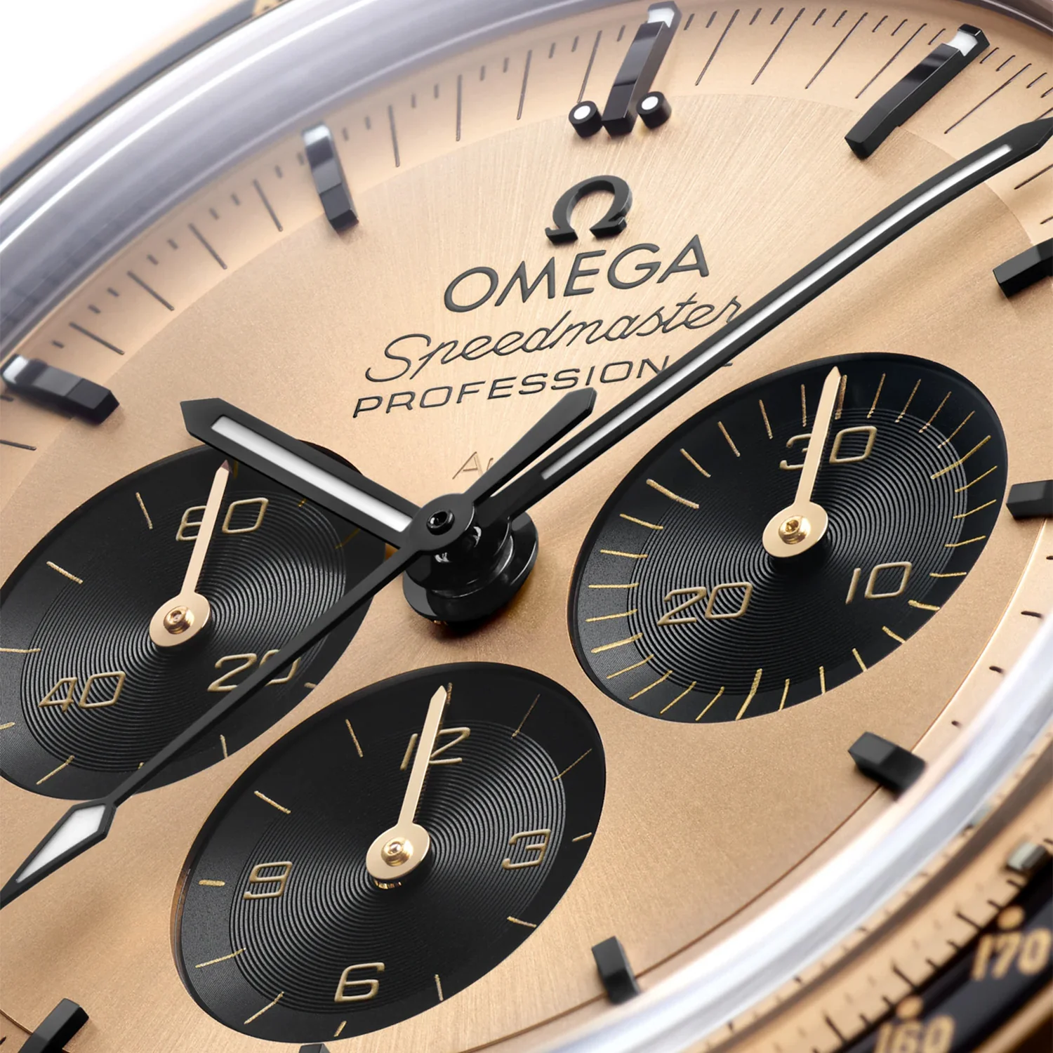 Speedmaster Moonwatch 18ct Moonshine Gold Dial Bracelet Watch - Image 3