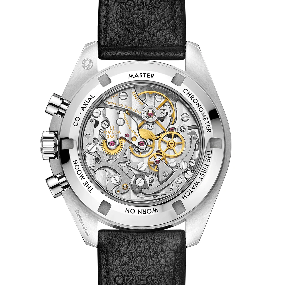 Speedmaster Moonwatch 42mm Men's Leather Strap Chronograph Watch - Image 3