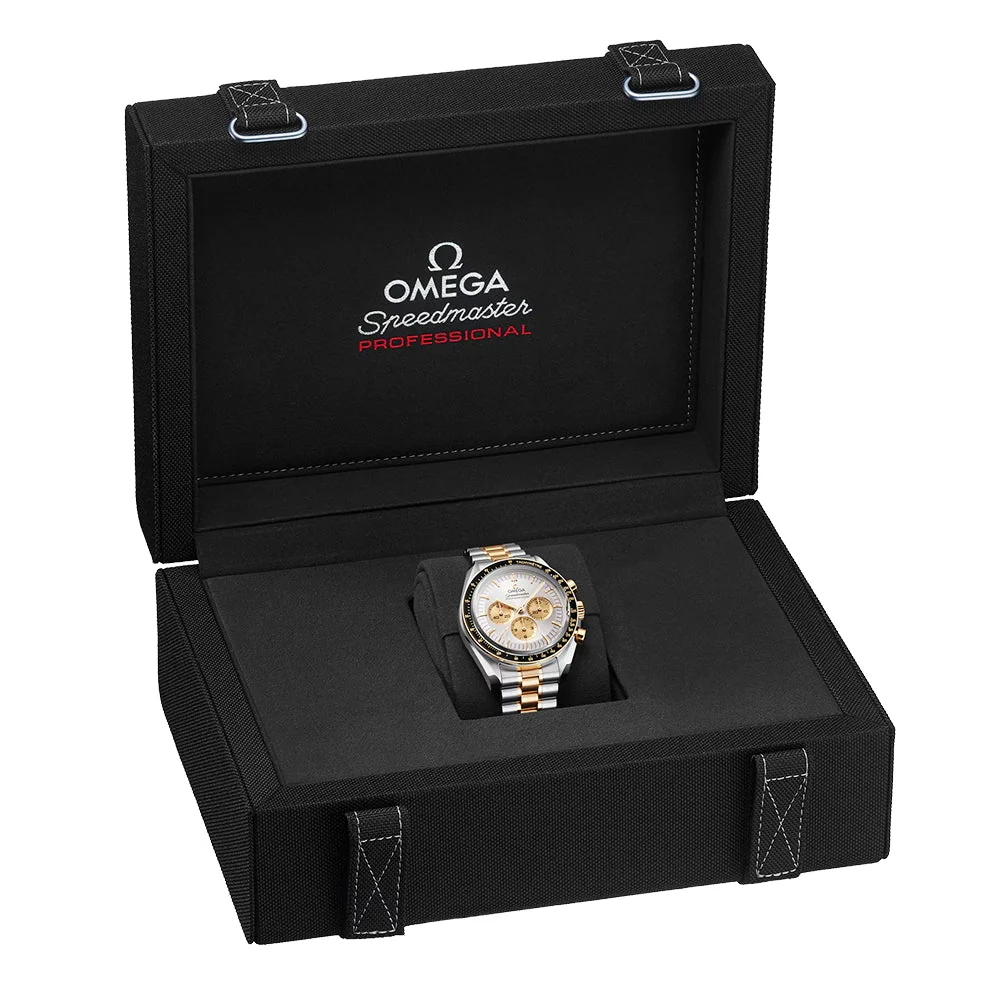 Speedmaster Moonwatch Steel & Gold Silver Dial Bracelet Watch - Image 2