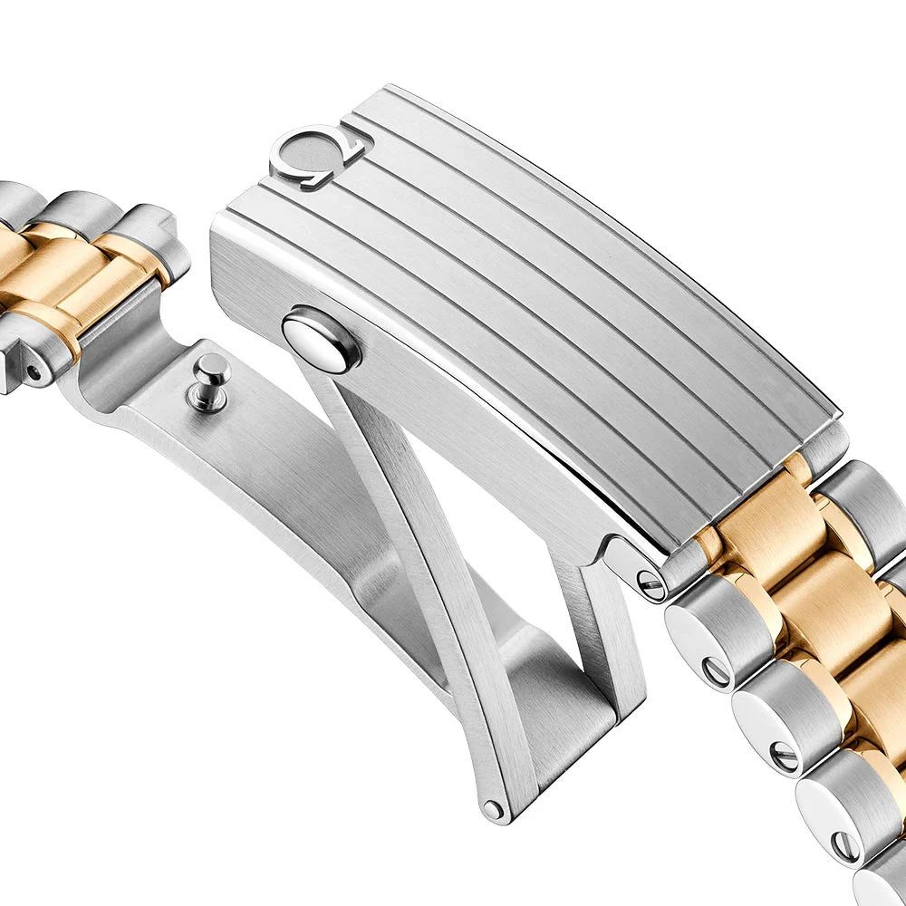 Speedmaster Moonwatch Steel & Gold Silver Dial Bracelet Watch - Image 6