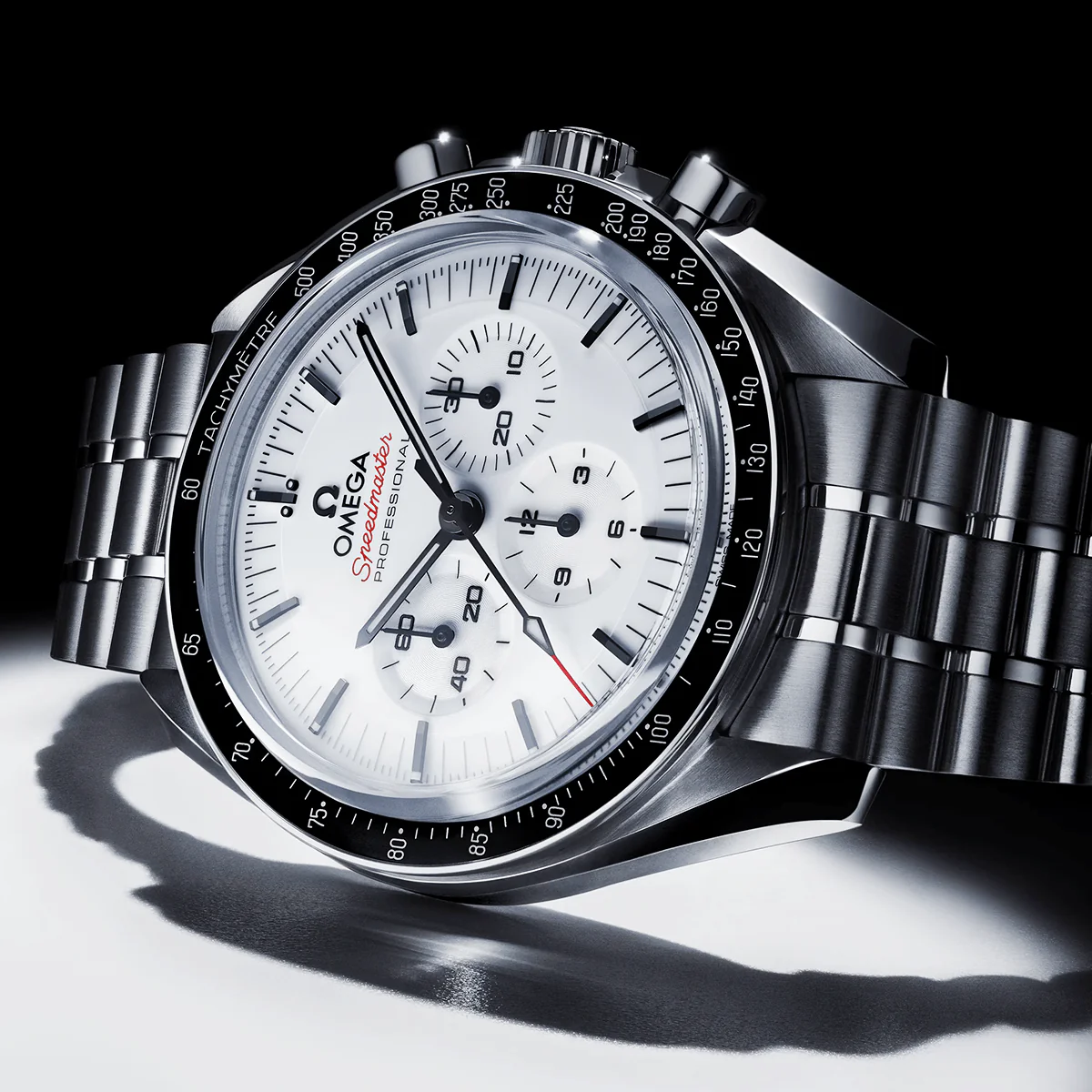 Speedmaster Moonwatch 42mm White Dial Men's Bracelet Watch - Image 4
