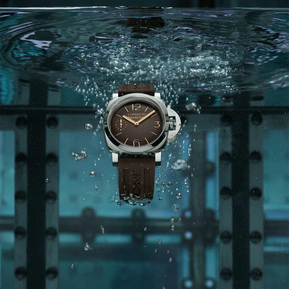 Luminor 44mm Brown Dial Brown Strap Mens Watch - Image 4