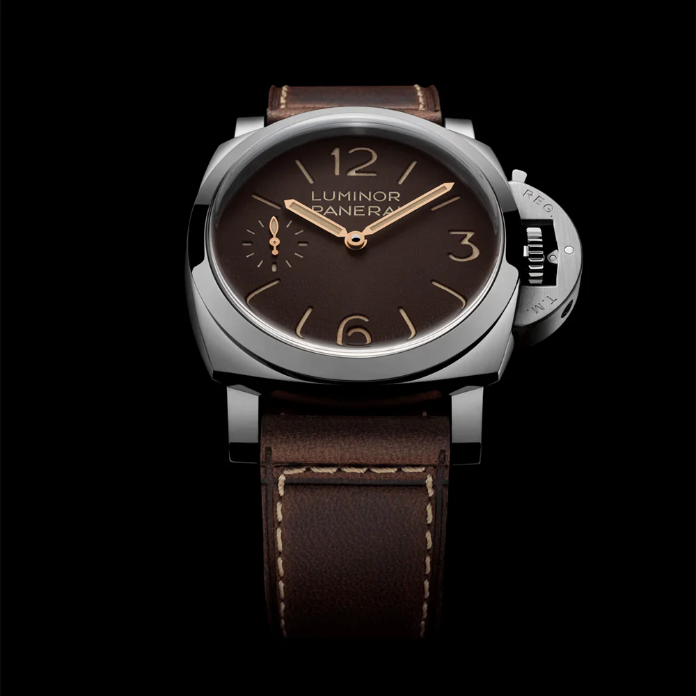 Luminor 44mm Brown Dial Brown Strap Mens Watch - Image 5