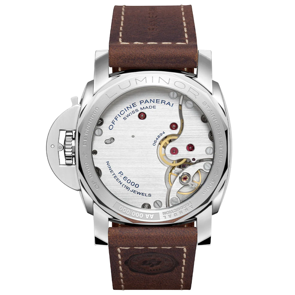 Luminor 44mm Brown Dial Brown Strap Mens Watch - Image 7