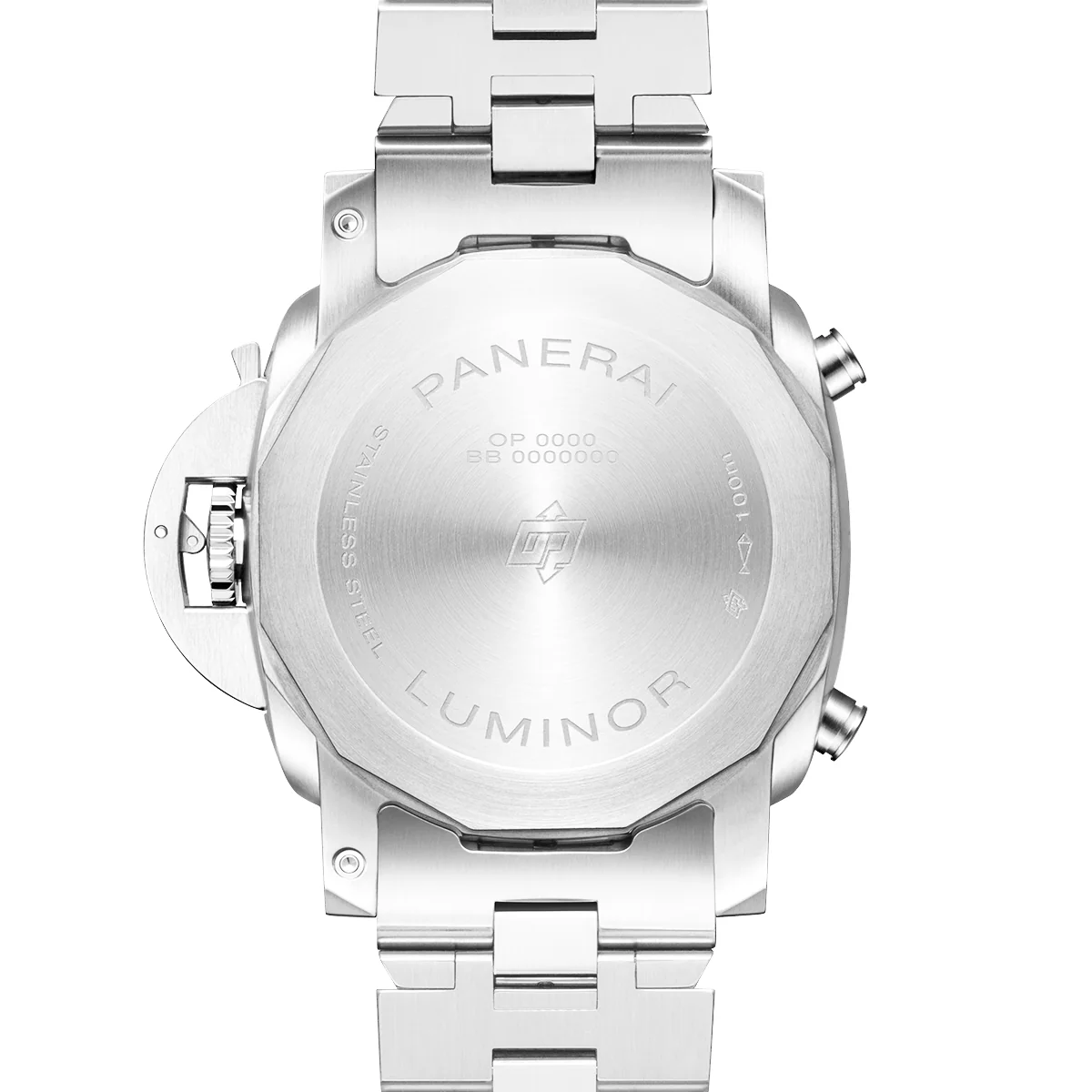Luminor 44mm White Dial Automatic Chronograph Bracelet Watch - Image 3