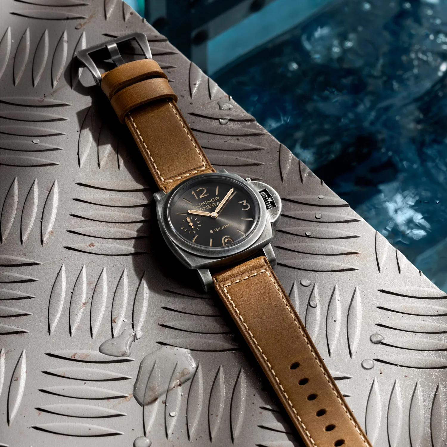 Luminor 8 Giorni 44mm Anthracite Dial Mens Strap Watch - Image 2