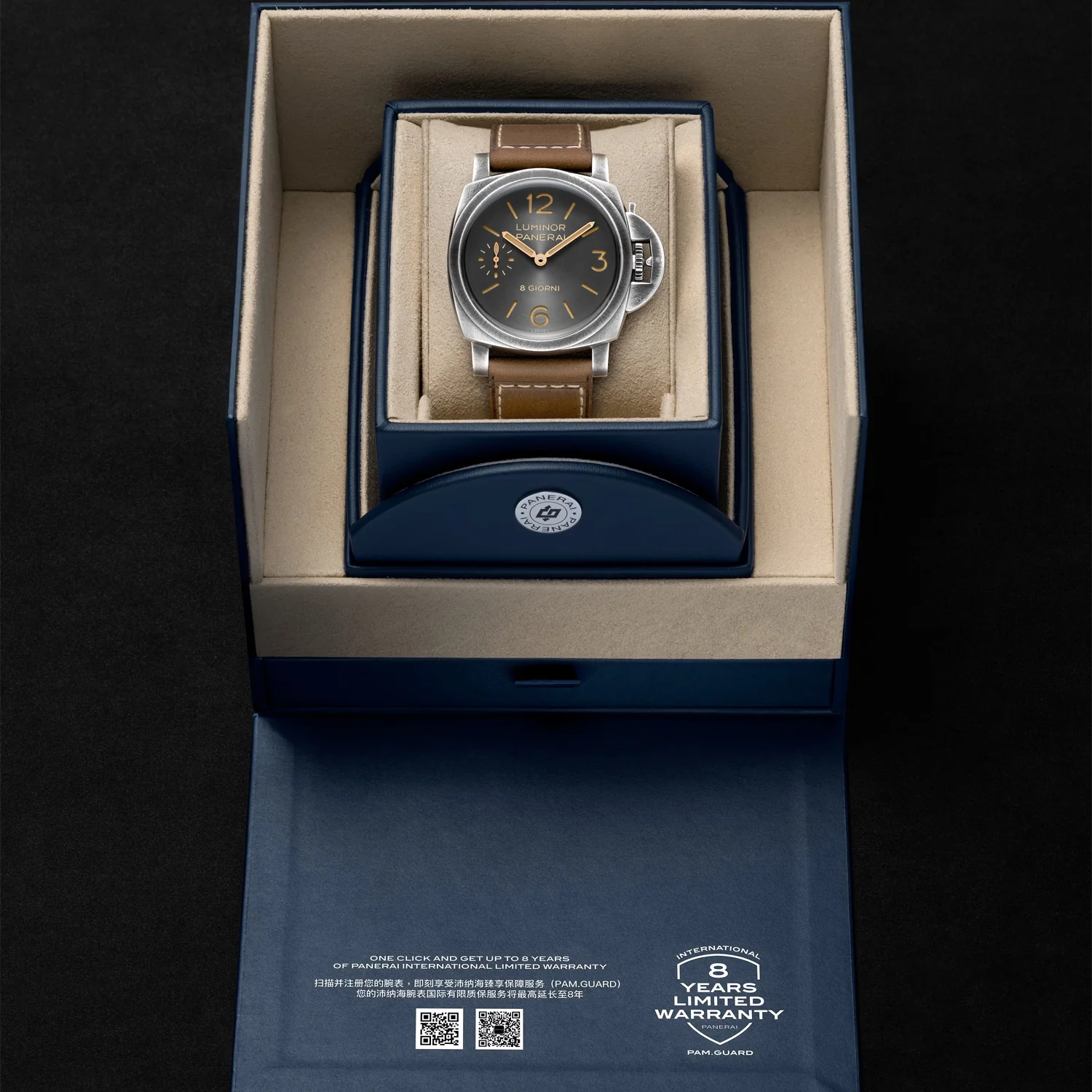Luminor 8 Giorni 44mm Anthracite Dial Mens Strap Watch - Image 7