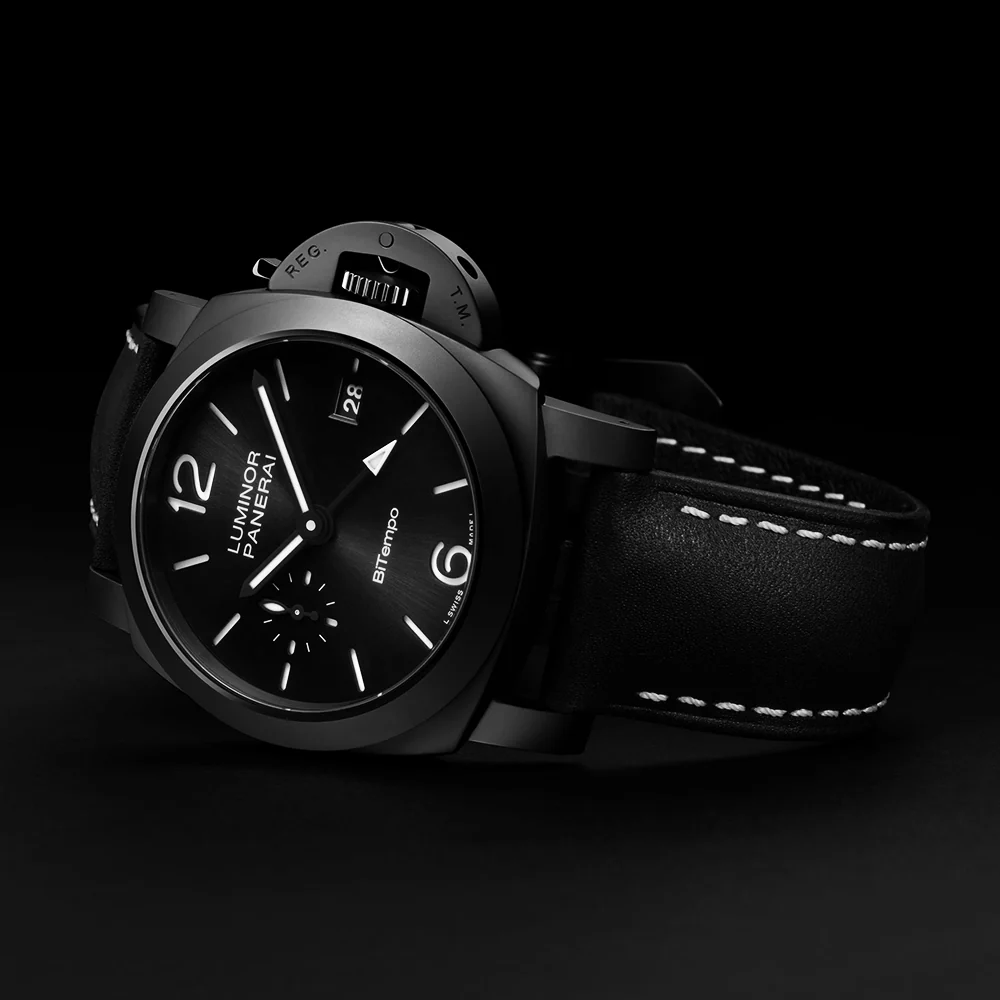 Luminor Quaranta BiTempo 40mm Black Ceramic Automatic Watch - Image 4